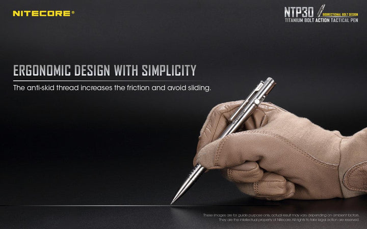 Bolt Action Titanium Pen NTP30 - Nitecore Singapore