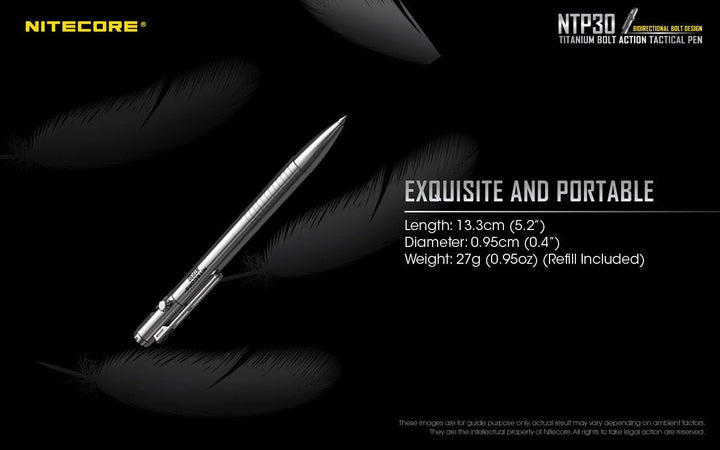 Bolt Action Titanium Pen NTP30 - Nitecore Singapore