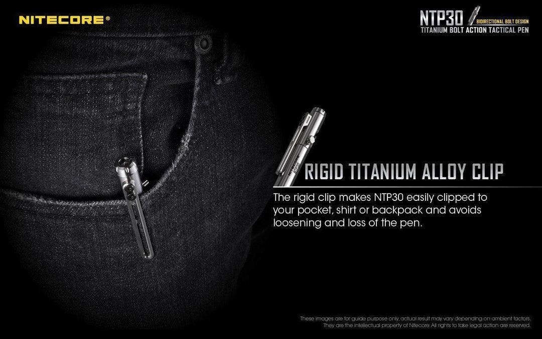 Bolt Action Titanium Pen NTP30 - Nitecore Singapore