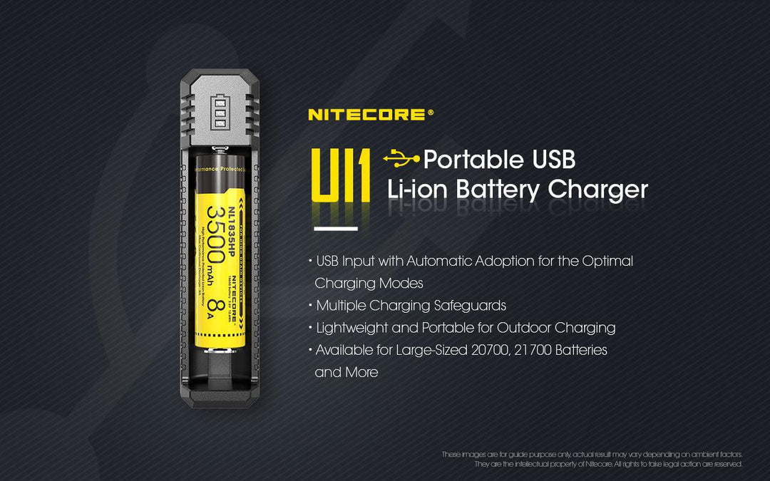 UI1 Charger - 1A - Nitecore Singapore