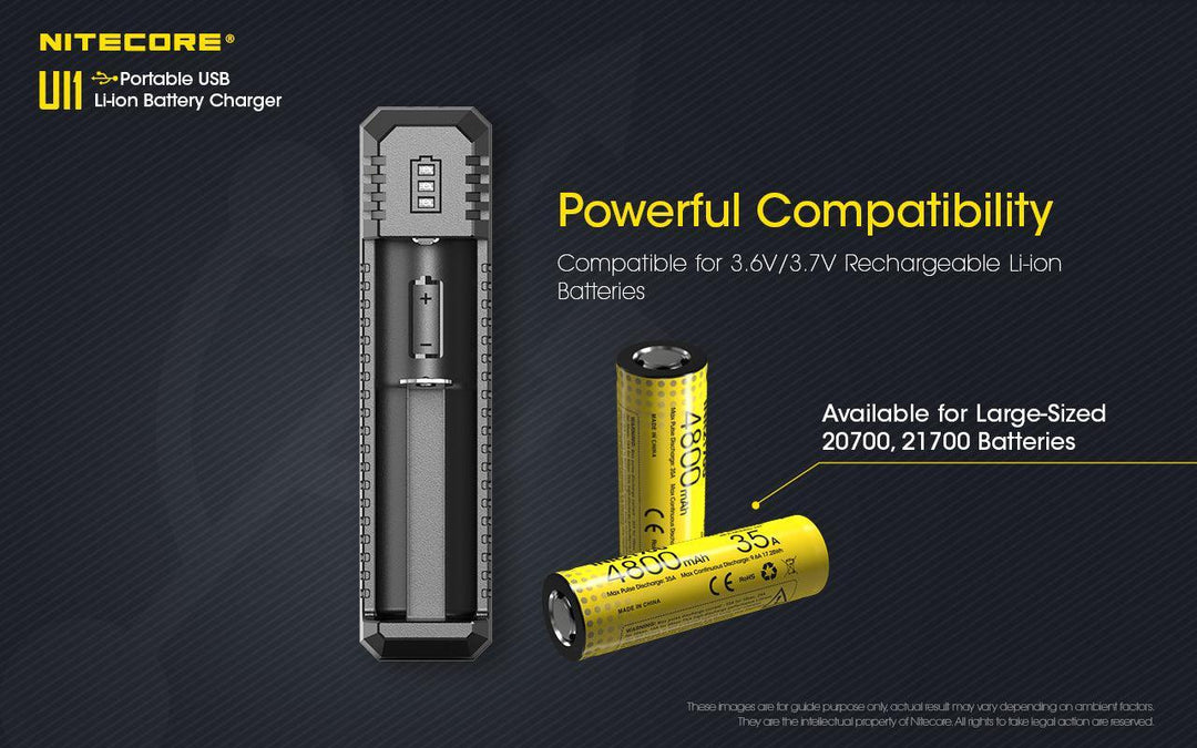 UI1 Charger - 1A - Nitecore Singapore