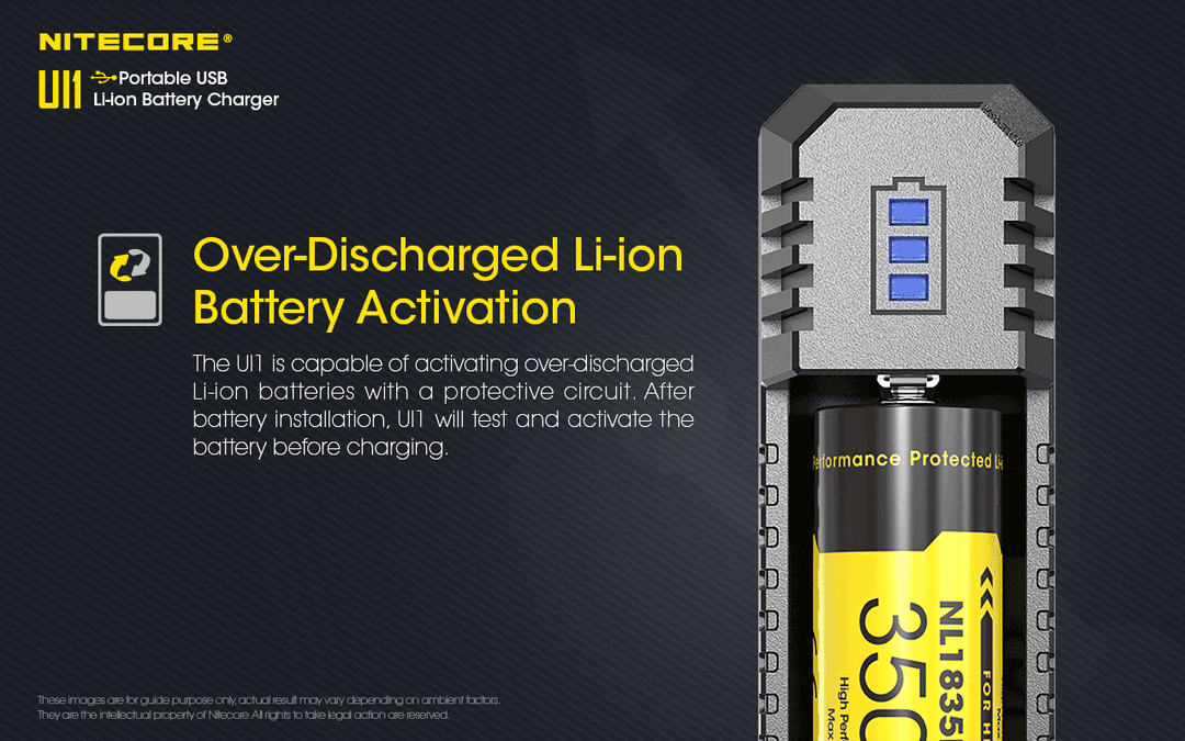 UI1 Charger - 1A - Nitecore Singapore
