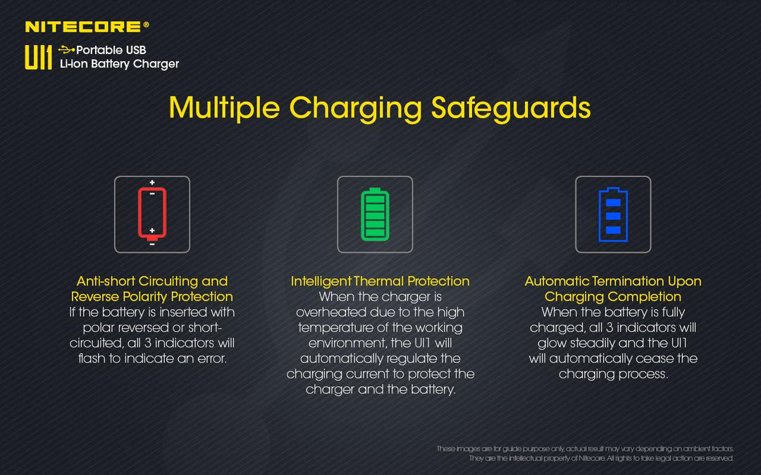 UI1 Charger - 1A - Nitecore Singapore