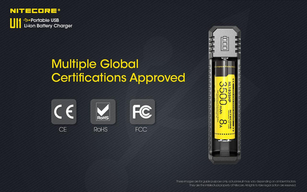 UI1 Charger - 1A - Nitecore Singapore