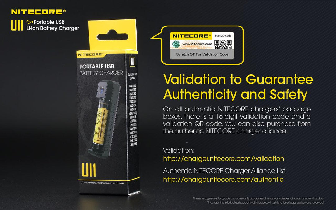 UI1 Charger - 1A - Nitecore Singapore