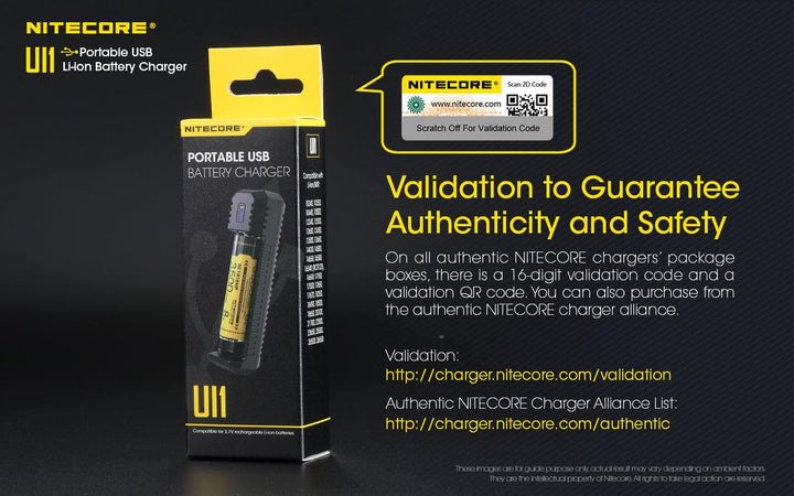 UI1 Charger - 1A - Nitecore Singapore