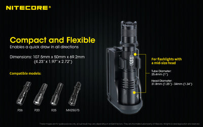 NTH25 Tactical Flashlight Holster