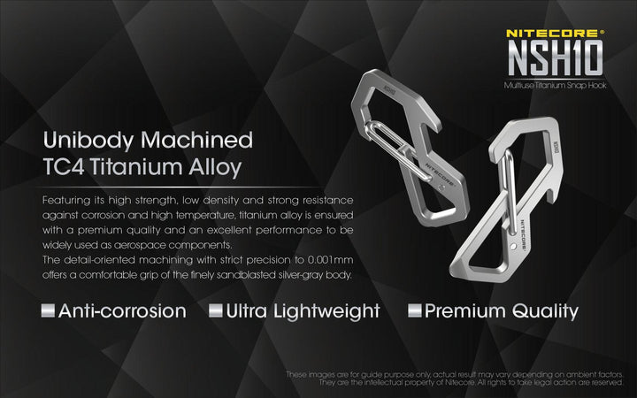 Titanium S-Hook NSH10 - Nitecore Singapore