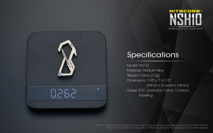 Titanium S-Hook NSH10 - Nitecore Singapore