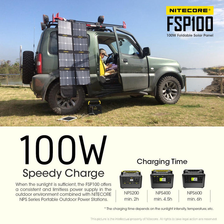 100W Foldable Solar Panel (FSP100) - Nitecore Singapore