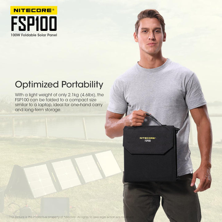 100W Foldable Solar Panel (FSP100) - Nitecore Singapore