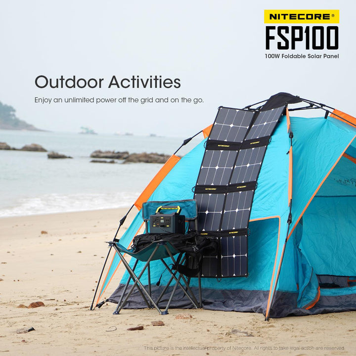 100W Foldable Solar Panel (FSP100) - Nitecore Singapore