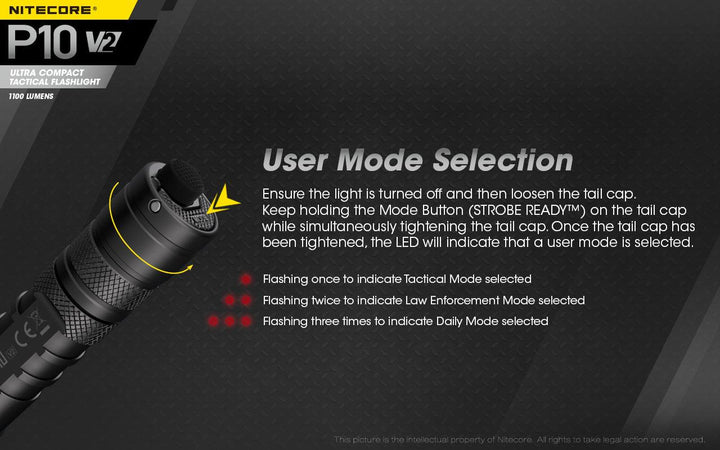 P10 V2 - 1100 lumens (Bundle) - Nitecore Singapore
