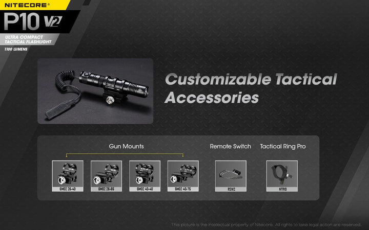 P10 V2 - 1100 lumens (Bundle) - Nitecore Singapore