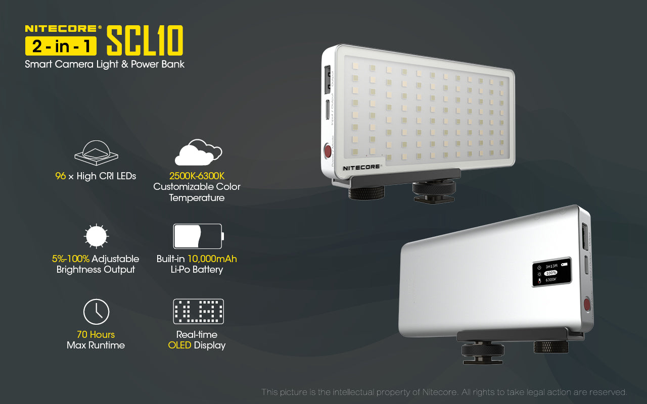 SCL10 - Camera Light / Power Bank