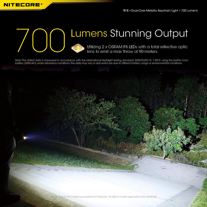 TIP SE (Black) - 700 lumens - Nitecore Singapore