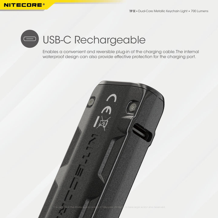 TIP SE (Black) - 700 lumens - Nitecore Singapore