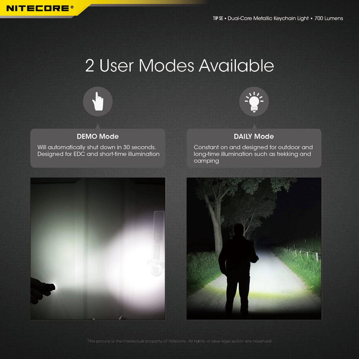 TIP SE (Black) - 700 lumens - Nitecore Singapore