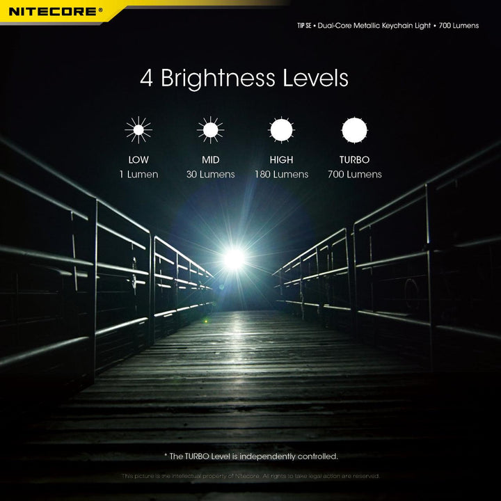 TIP SE (Black) - 700 lumens - Nitecore Singapore