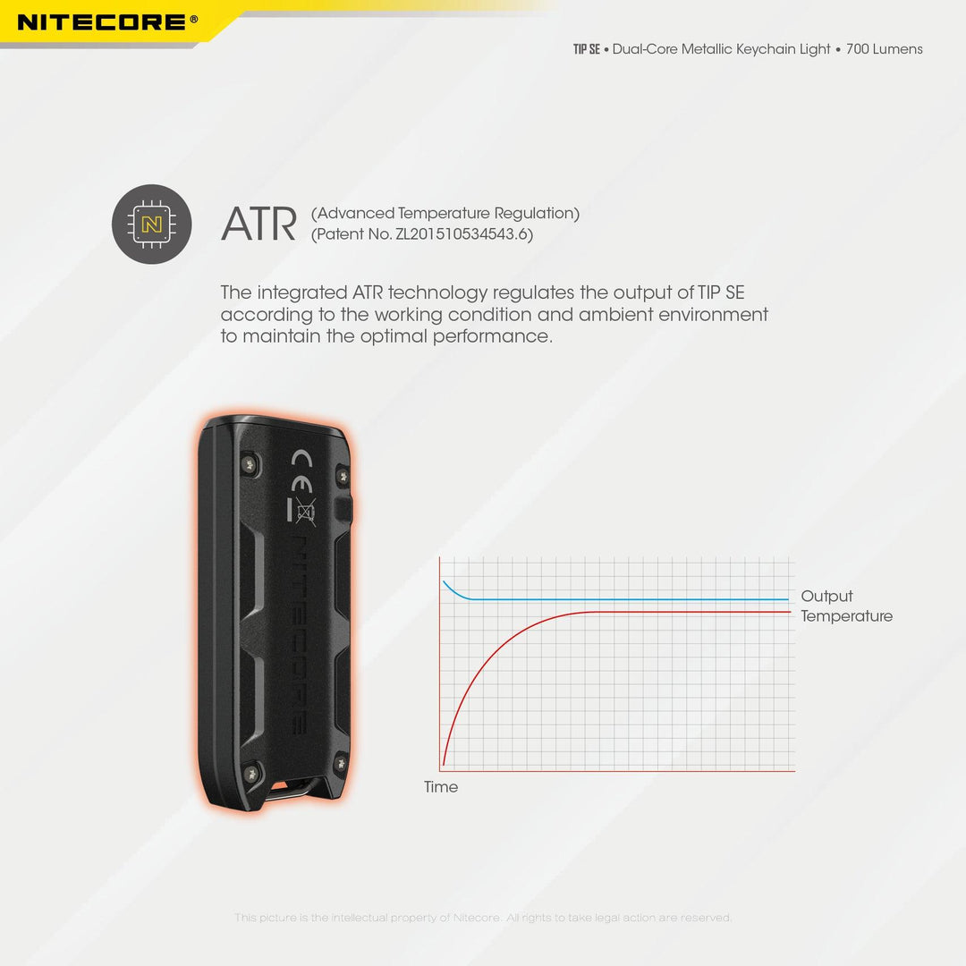 TIP SE (Black) - 700 lumens - Nitecore Singapore
