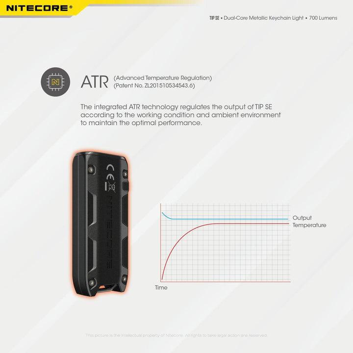 TIP SE (Black) - 700 lumens - Nitecore Singapore