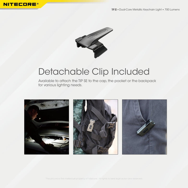 TIP SE (Black) - 700 lumens - Nitecore Singapore