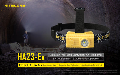 HA23-EX Headlamp - 100 lumens (Intrinsically Safe)