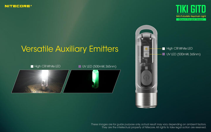 TIKI (GREEN Glow In The Dark) - 300 lumens - Nitecore Singapore