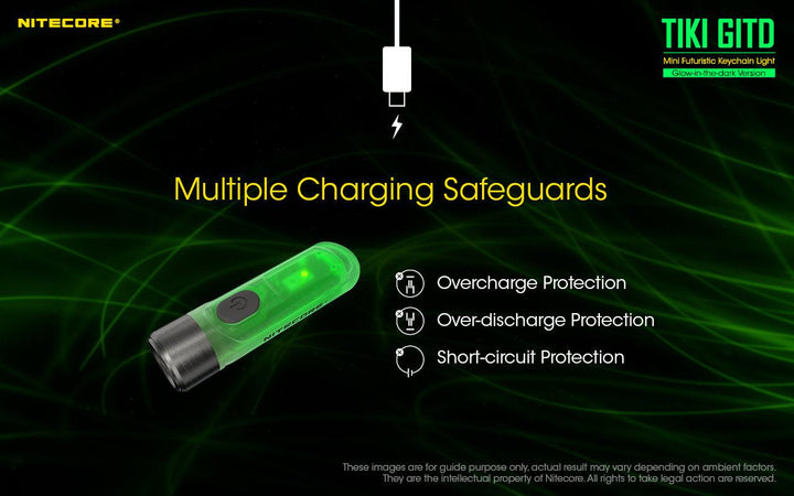 TIKI (GREEN Glow In The Dark) - 300 lumens - Nitecore Singapore
