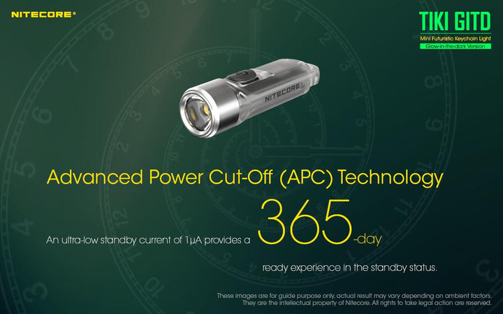 TIKI (GREEN Glow In The Dark) - 300 lumens - Nitecore Singapore