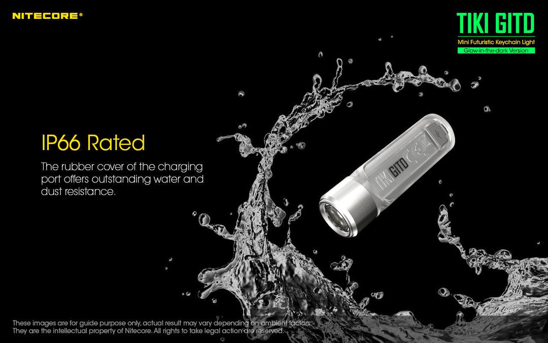 TIKI (GREEN Glow In The Dark) - 300 lumens - Nitecore Singapore
