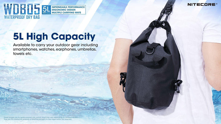WDB05 - Waterproof Dry Bag 5L - Nitecore Singapore