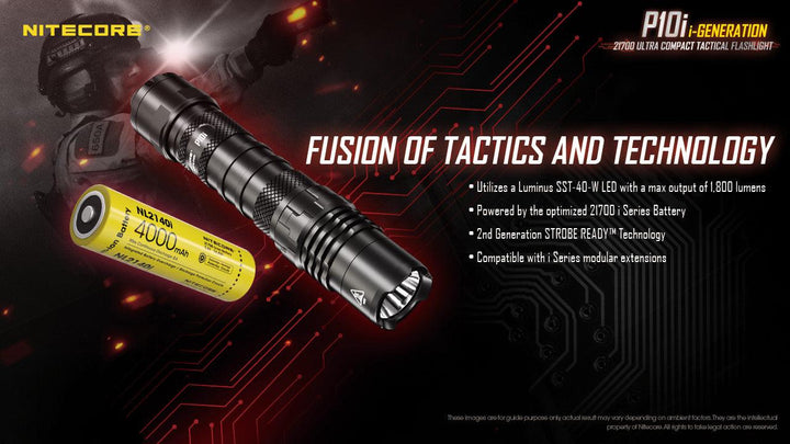 P10i - 1800 lumens - Nitecore Singapore