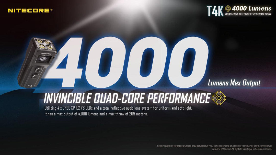 T4K - 4000 lumens - Nitecore Singapore