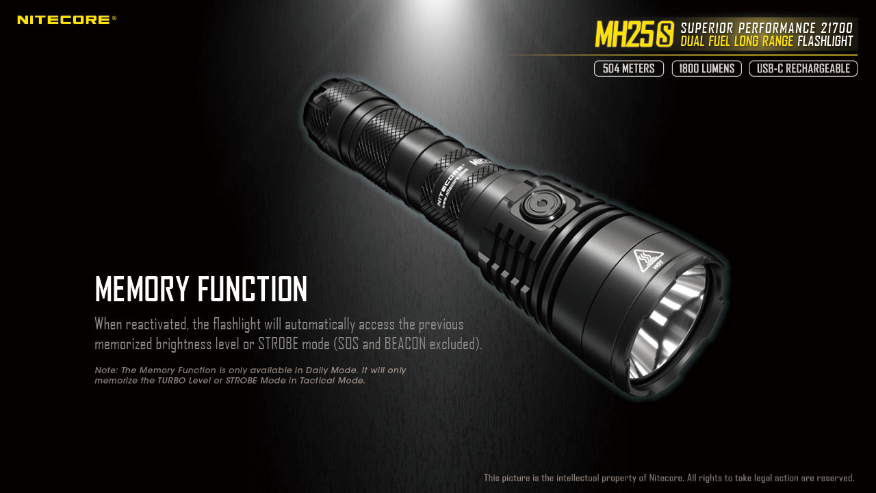 MH25S - 1800 lumens