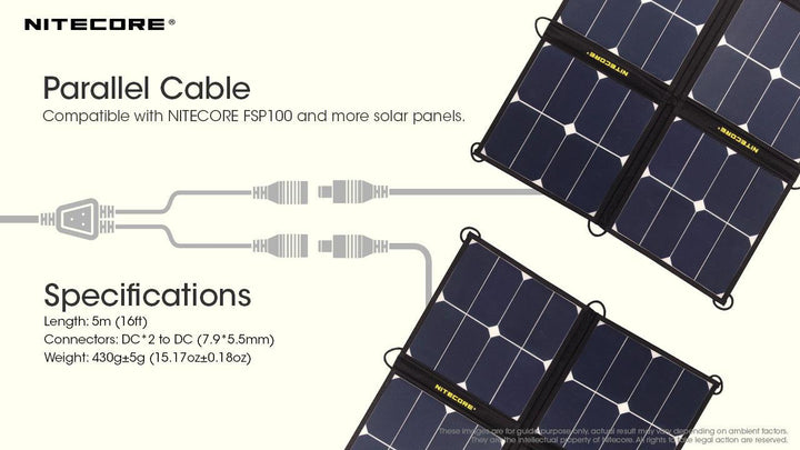 5m Parallel Cable for FSP100 / FSP100W - Nitecore Singapore