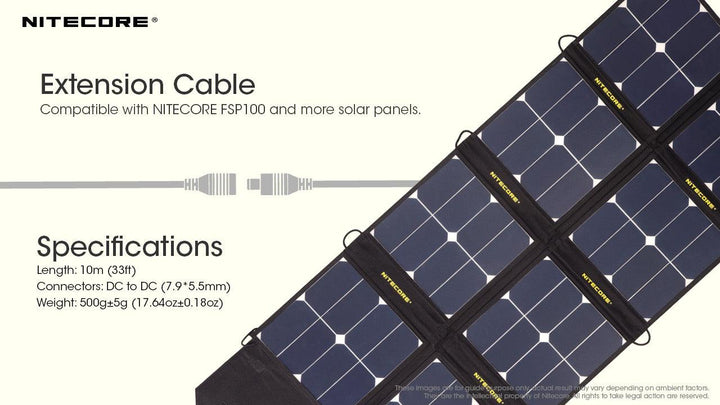 10m Extension Cable for FSP100 / FSP100W - Nitecore Singapore