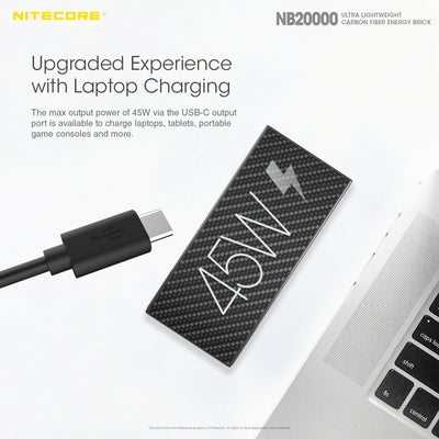 NB20000 Carbon Fiber Energy Brick (20,000mAh 3A 45W) Bundle