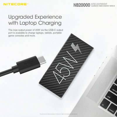 NB20000 Carbon Fiber Energy Brick (20,000mAh 3A 45W)