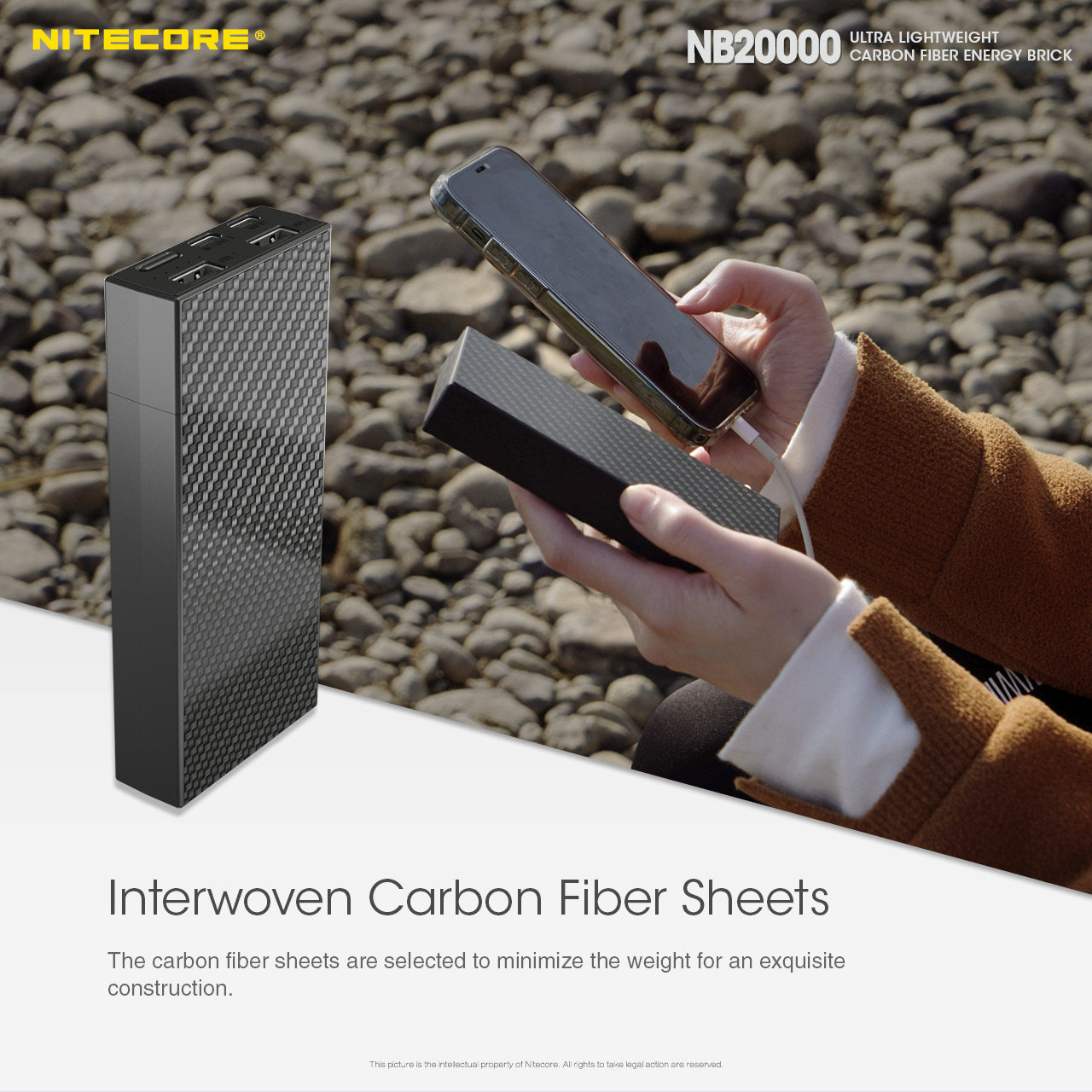 NB20000 Carbon Fiber Energy Brick (20,000mAh 3A 45W) Bundle