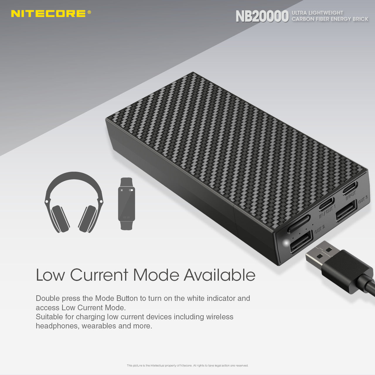 NB20000 Carbon Fiber Energy Brick (20,000mAh 3A 45W) Bundle