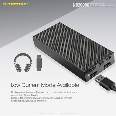 NB20000 Carbon Fiber Energy Brick (20,000mAh 3A 45W) Bundle