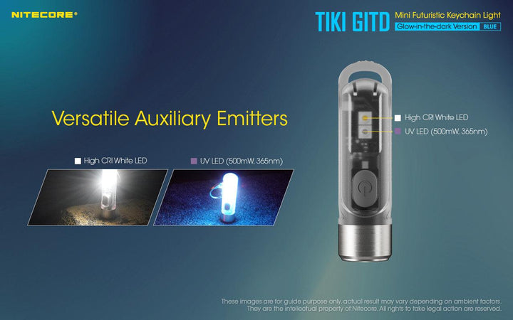TIKI (BLUE Glow In The Dark) - 300 lumens - Nitecore Singapore