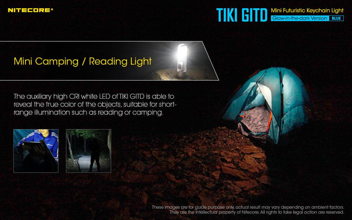 TIKI (BLUE Glow In The Dark) - 300 lumens - Nitecore Singapore