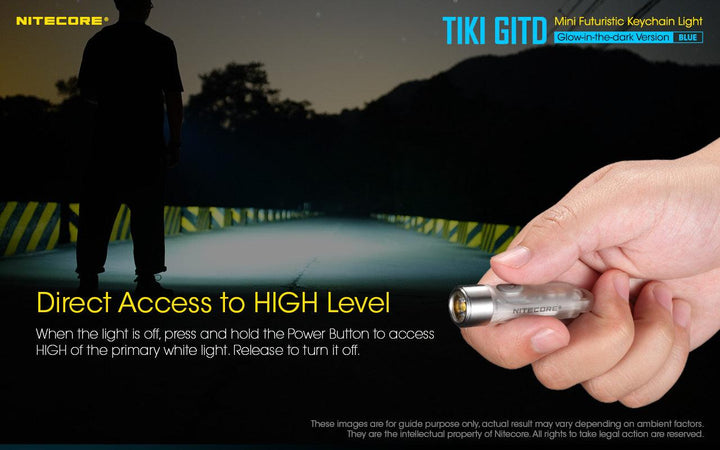 TIKI (BLUE Glow In The Dark) - 300 lumens - Nitecore Singapore