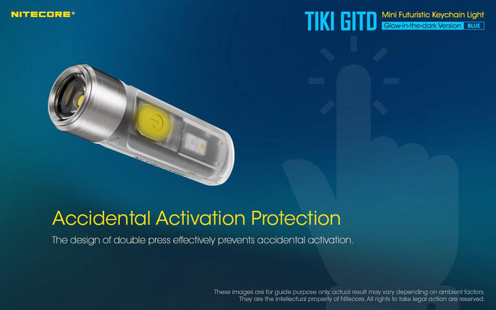 TIKI (BLUE Glow In The Dark) - 300 lumens - Nitecore Singapore