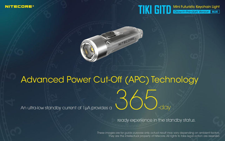 TIKI (BLUE Glow In The Dark) - 300 lumens - Nitecore Singapore