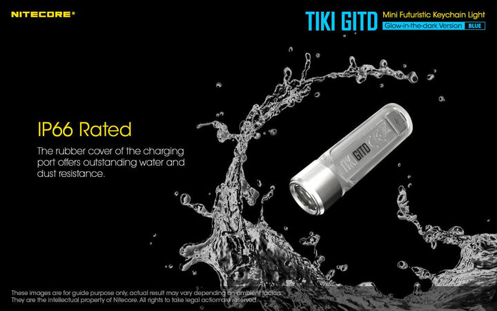 TIKI (BLUE Glow In The Dark) - 300 lumens - Nitecore Singapore