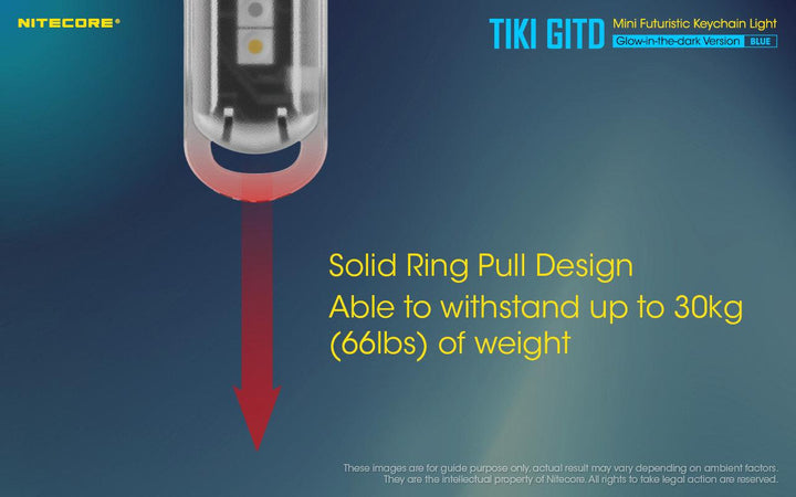 TIKI (BLUE Glow In The Dark) - 300 lumens - Nitecore Singapore