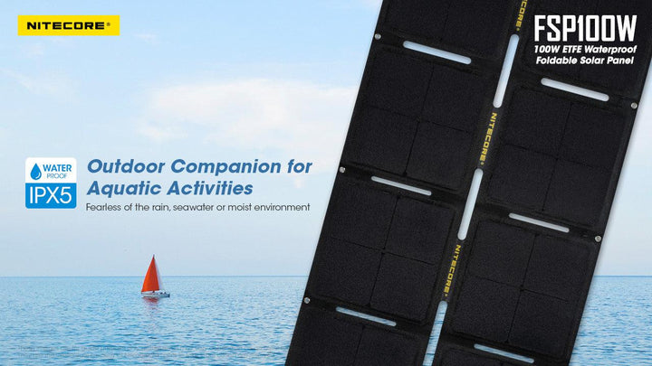 100W Waterproof Foldable Solar Panel (FSP100W) - Nitecore Singapore